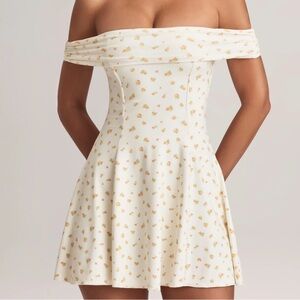 Oh Polly Jaida Modal Off-Shoulder A-Line Mini Dress in Floral Print